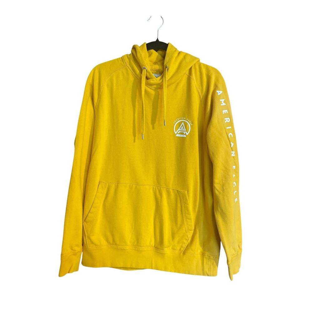 American Eagle Outfitters Yellow Hoodie Hooded Sweatshirt Women’s Size M